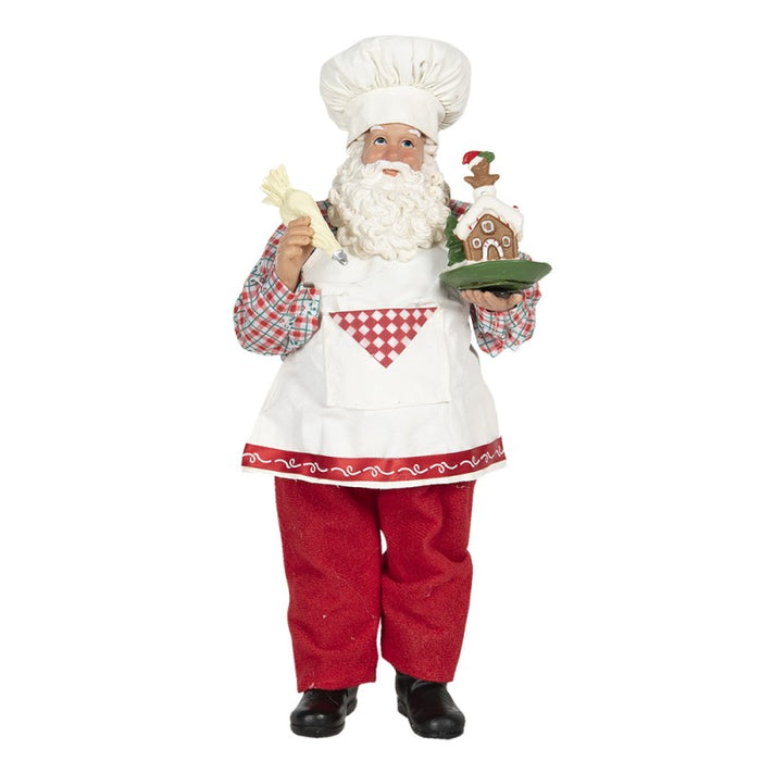 BABBO NATALE PASTICCERE CON SAC A POCHE 28CM