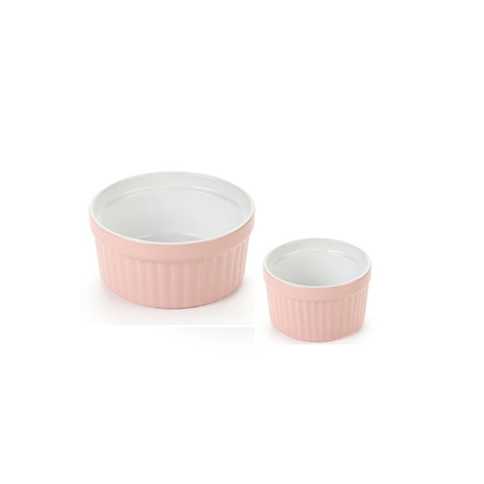 SET 2 COCOTTE STONEWARE ROSA