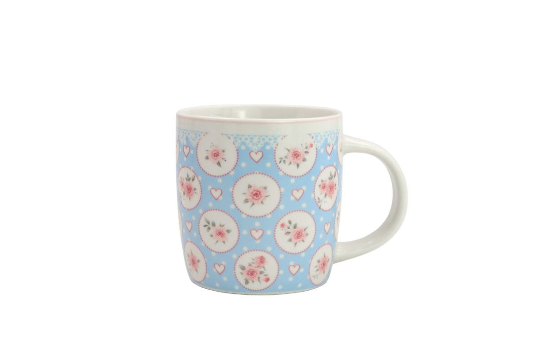 TAZZA CON CUORI E ROSE BLU 350 ML ISABELLE ROSE