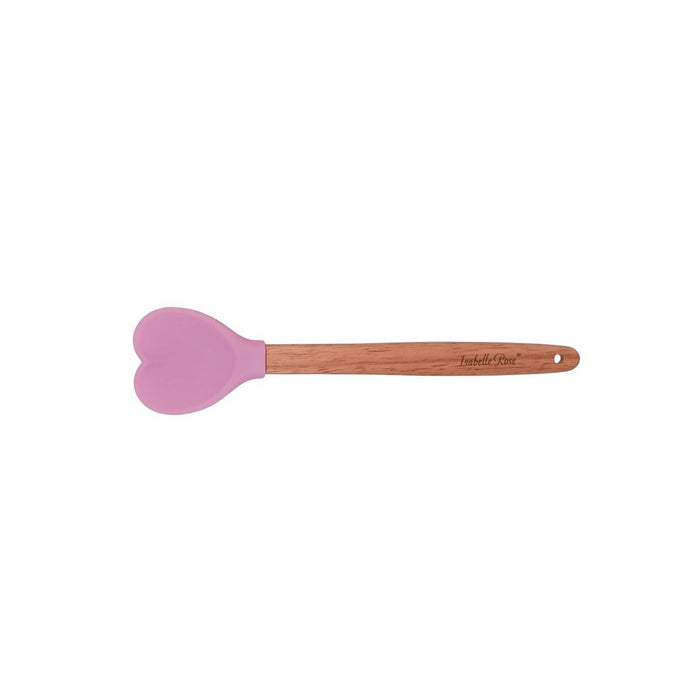 CUCCHIAIO CUORE ROSA IN LEGNO E SILICONE ISABELLE ROSE