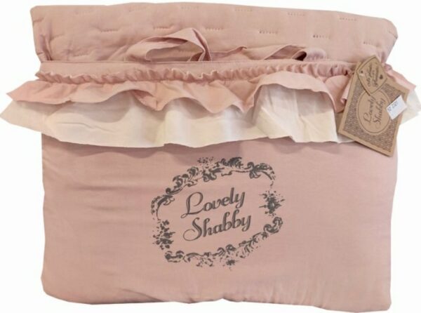 TRAPUNTINO MATRIMONIALE ROSA CON COPRIGUANCIALI LOVELY SHABBY