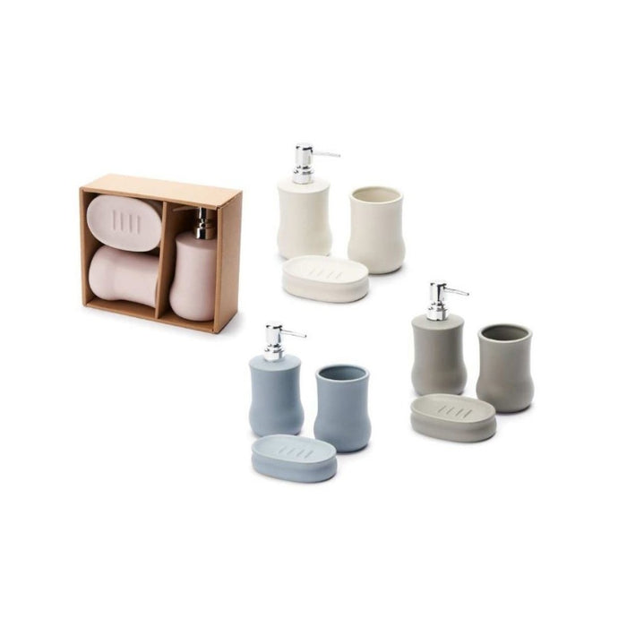 SET 3 PEZZI BAGNO COLORE A SCELTA