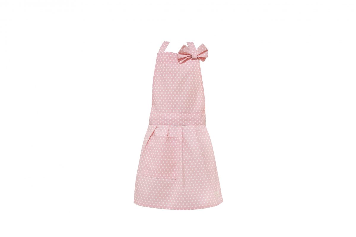 GREMBIULE BAMBINA ROSA CON POIS ISABELLE ROSE